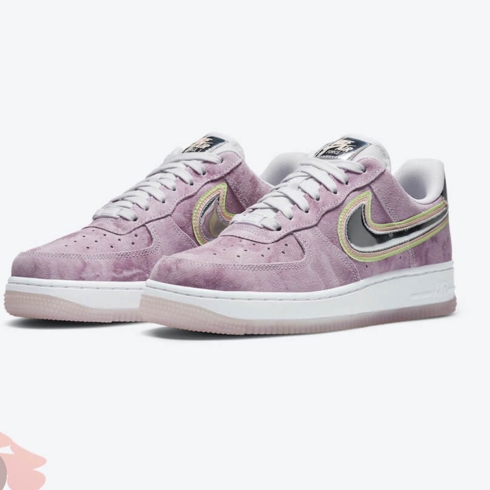 Nike Air Force 1 Low Womens P(HER)SPECTIVE Pink Purple Suede Size 8.5 Neon Swish